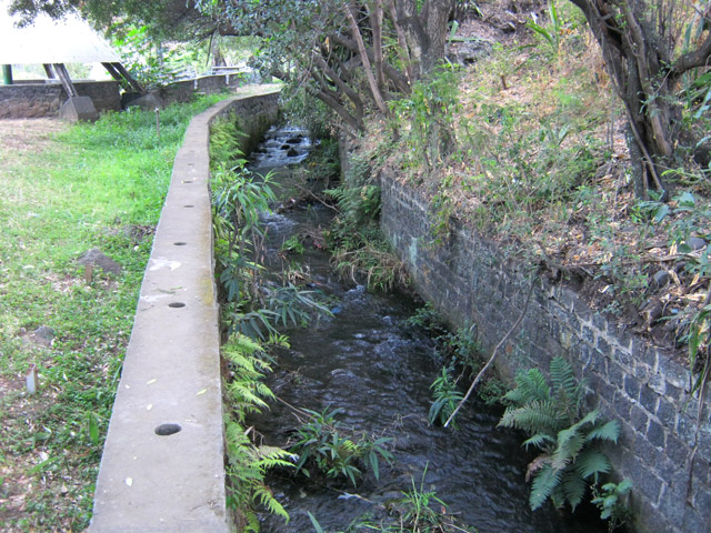 Quelques mètres de canal ont encore de l'eau