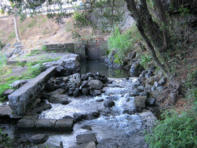 La prise d'eau en bien mauvais état