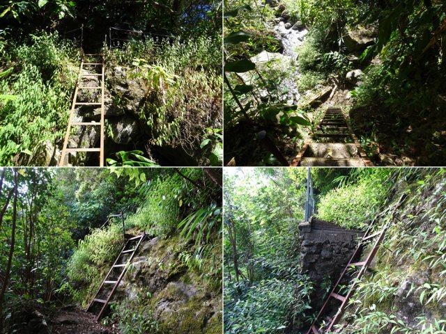 Quelques échelles facilitent les passages délicats