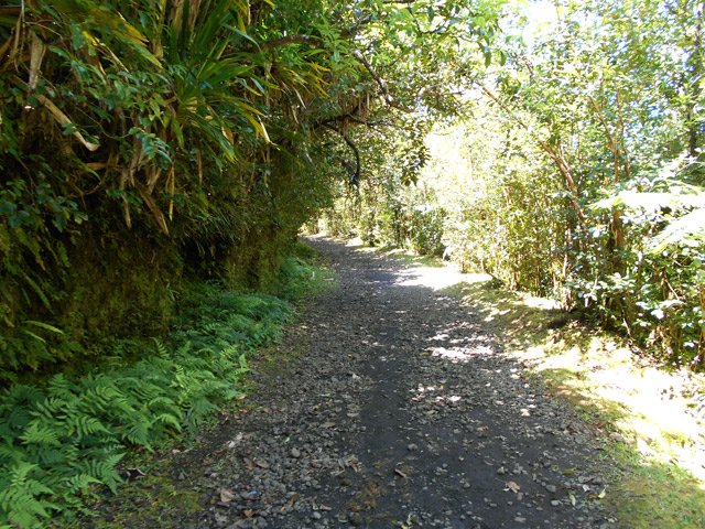 La piste de retour comporte des portions assez caillouteuses