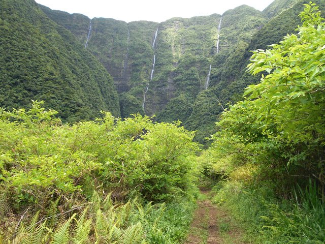Sentier agréable et facile avec belles vues sur les cascades