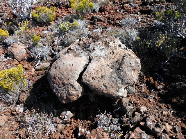Les restes d'une belle bombe volcanique