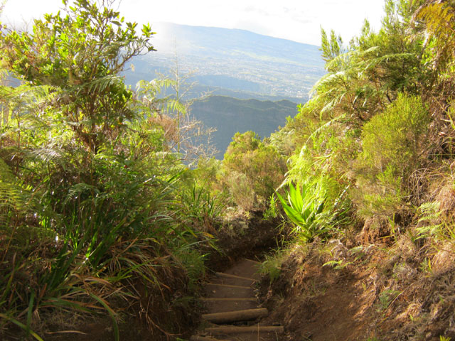 Le sentier au-dessus de l'Ilet à Malheur