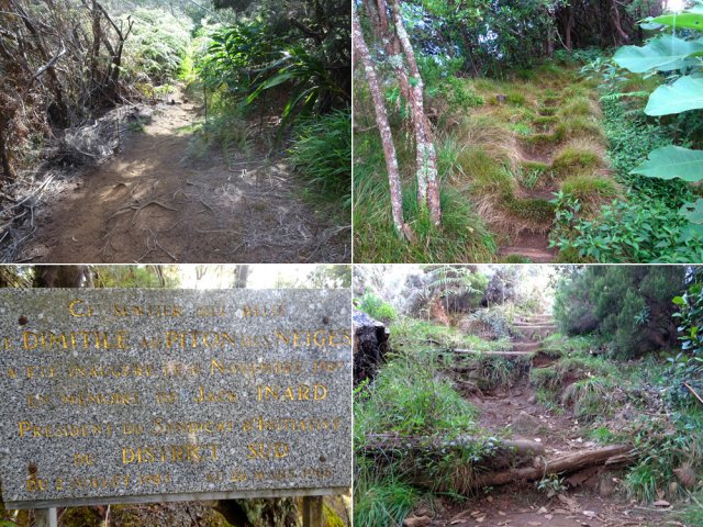 Quelques portions du sentier avec sa plaque d'inauguration