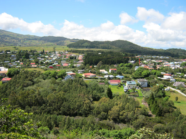 Vue sur Bourg Murat depuis le Piton Desforges