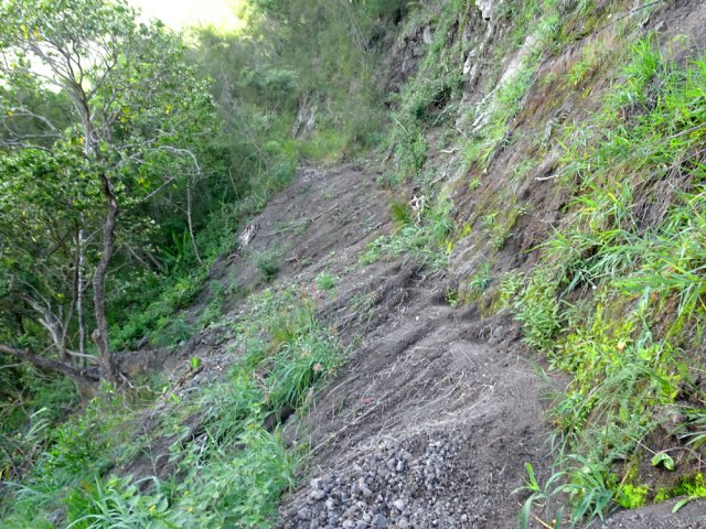 Le premier éboulis, bien retracé même si c’est étroit