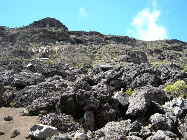 Derniers hectomètres de la montée avant la Plaine des Sables