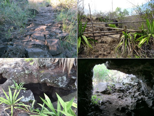 La ravine, la barrière de chocas et les deux grottes