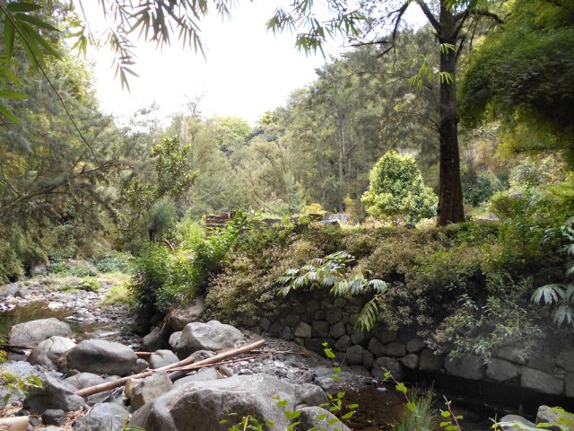 Traversée du Bras Sec sur un gué rustique