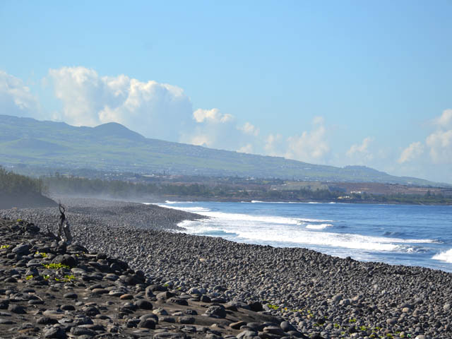 L'océan et la région de Saint-Louis sous les embruns salés