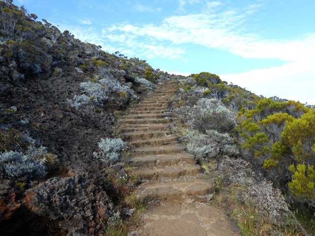 Dernière montée depuis le Pas de Bellecombe vers le parking