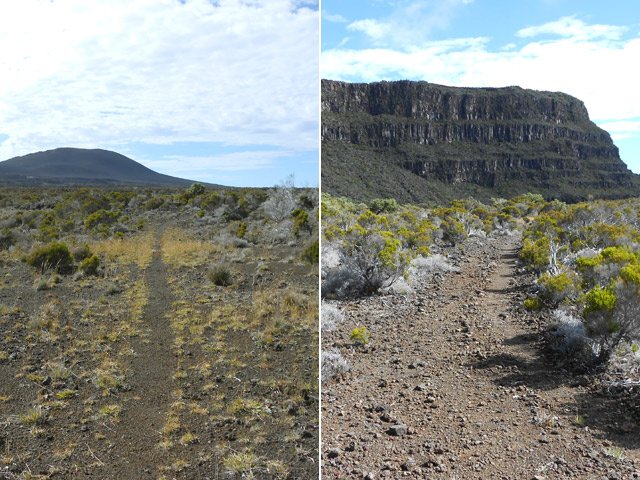 Deux portions du sentier qu'on suit ou non en fonction de l'humeur